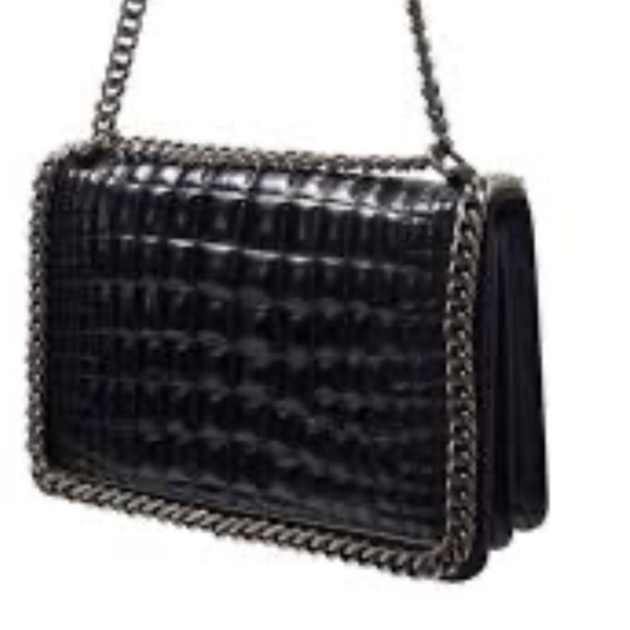 Zara Elegant Black Whimsigoth Quilted Chain Minimalist Women's Bag - Picture 2 of 11